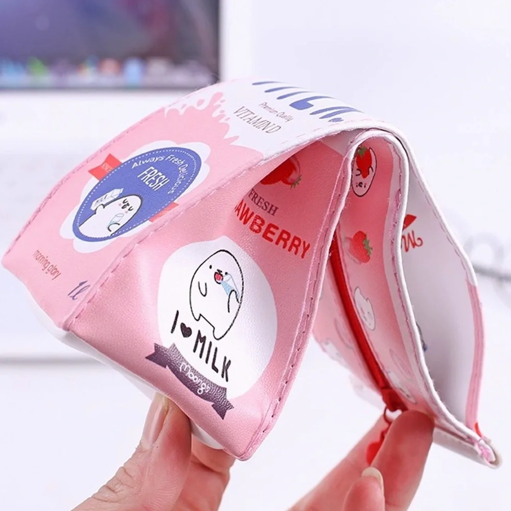 Cute Kawaii Strawberry Milk School Travel Pencil Case Pouch
